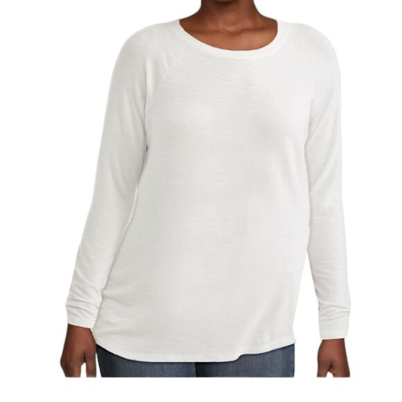 Long Sleeve Dropped Shoulder Relaxed Fit T-shirt Tunic Sz 16/18 - Picture 1 of 4